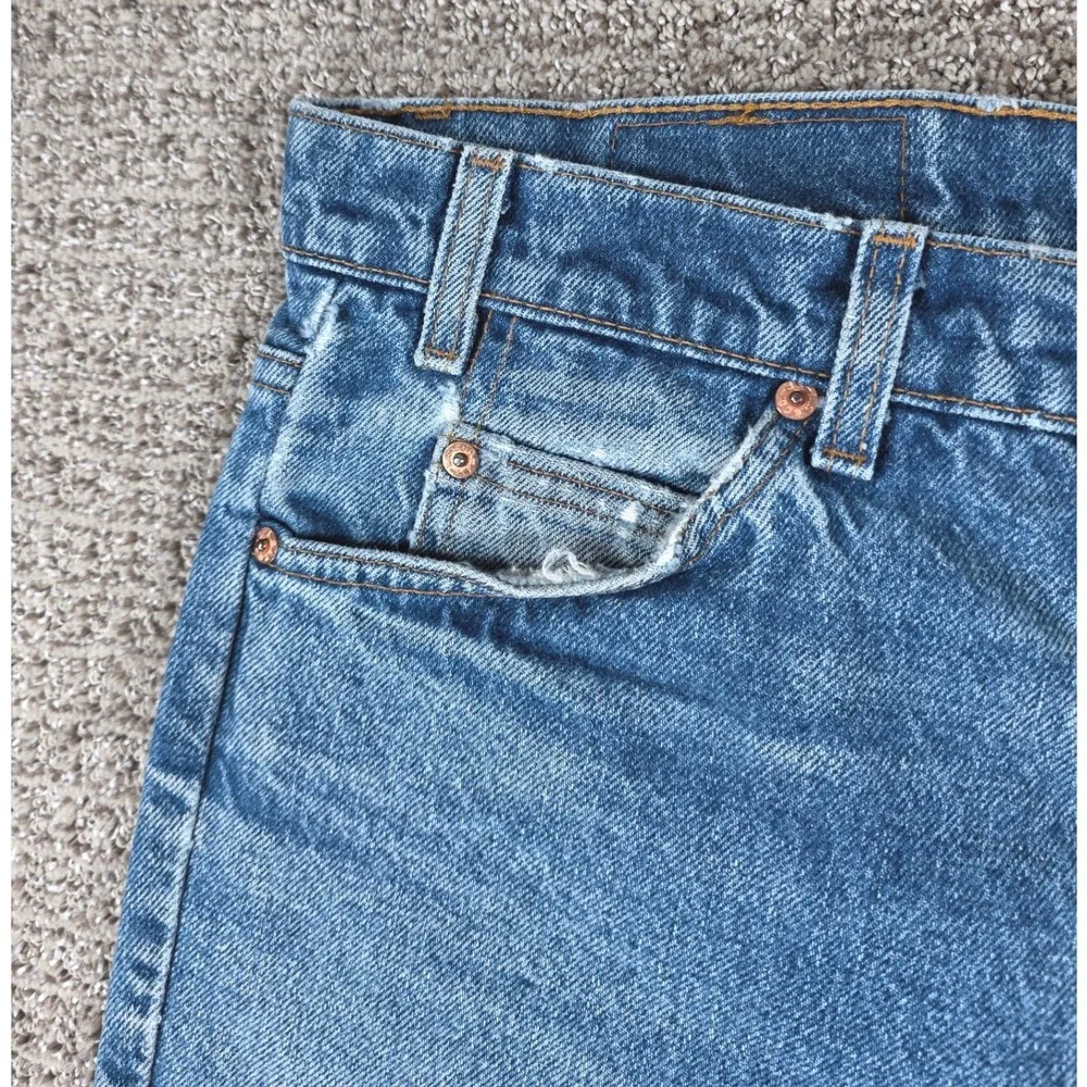 Vintage 90s Levis 517 Orange Tab Bootcut Jeans Mens 34x30 Blue‎ Denim USA Faded